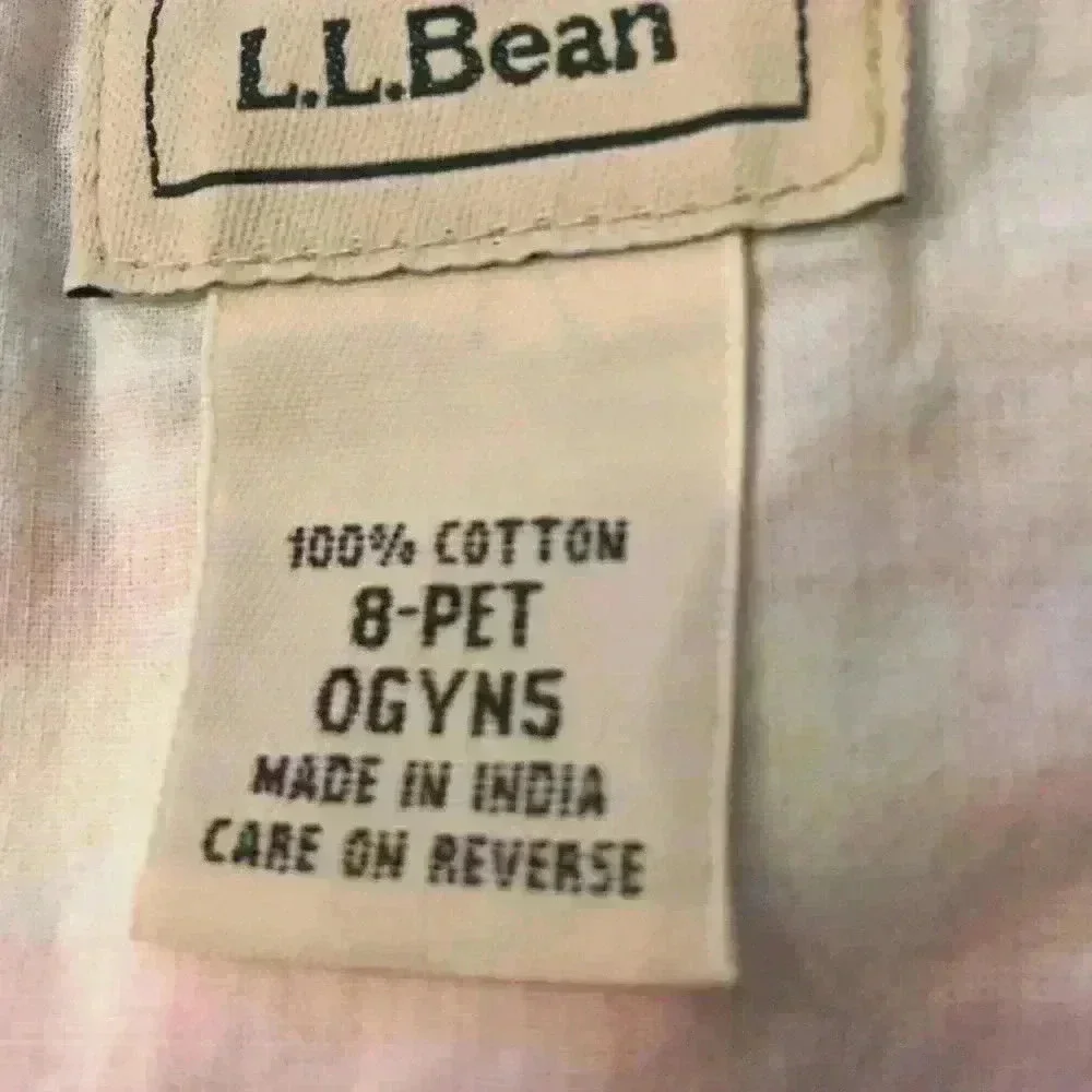 L.L. Bean plaid patchwork Cotton A-line skirt women 8 petite